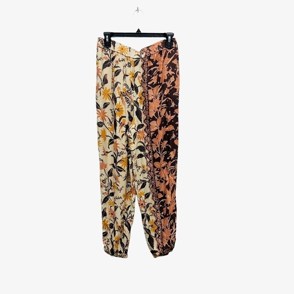 Anthropologie Multicolored Floral Smocked Balloon Leg Pants - Picture 6 of 8